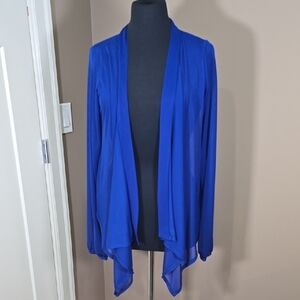 Royal Blue Open-Front Cardigan Sweater